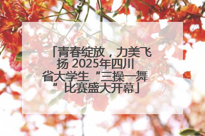 青春绽放，力美飞扬 2025年四川省大学生“三操一舞”比赛盛大开幕