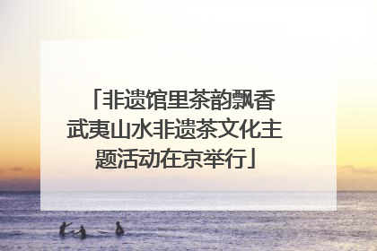 非遗馆里茶韵飘香 武夷山水非遗茶文化主题活动在京举行