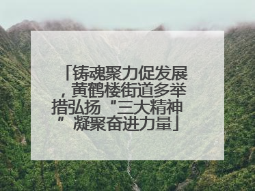 铸魂聚力促发展，黄鹤楼街道多举措弘扬“三大精神”凝聚奋进力量