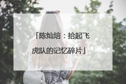 陈灿培：拾起飞虎队的记忆碎片