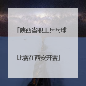 陕西省职工乒乓球比赛在西安开赛