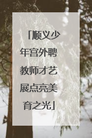 顺义少年宫外聘教师才艺展点亮美育之光