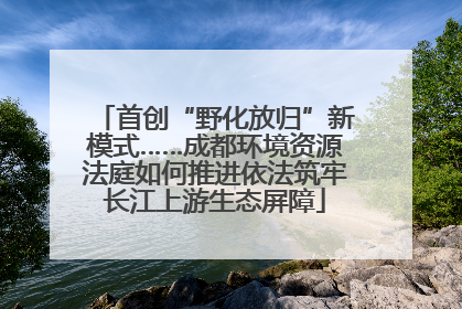 首创“野化放归”新模式……成都环境资源法庭如何推进依法筑牢长江上游生态屏障