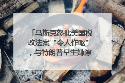 马斯克怒批美国税改法案“令人作呕”，与特朗普早生嫌隙？｜国际识局