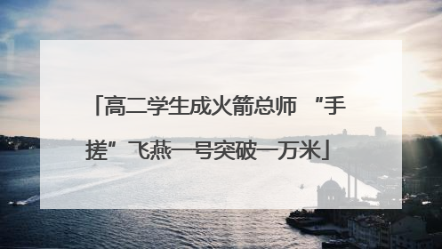 高二学生成火箭总师 “手搓”飞燕一号突破一万米