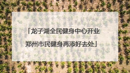 龙子湖全民健身中心开业 郑州市民健身再添好去处