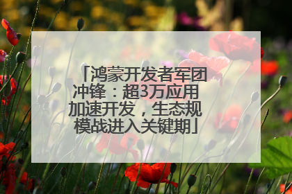 鸿蒙开发者军团冲锋：超3万应用加速开发，生态规模战进入关键期