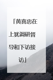 黄喜忠在上犹调研督导和下访接访