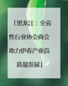 黑龙江：全省性行业协会商会助力伊春产业高质量发展