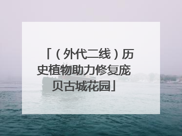 （外代二线）历史植物助力修复庞贝古城花园
