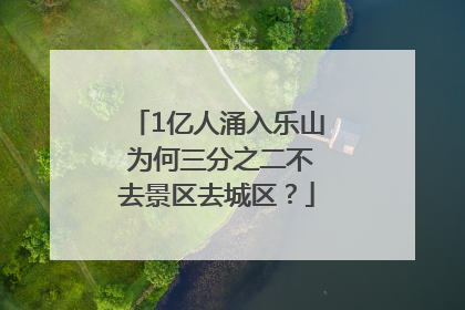 1亿人涌入乐山 为何三分之二不去景区去城区？