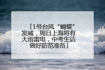 1号台风“蝴蝶”发威，周日上海将有大雨雷电，中考生请做好防范准备