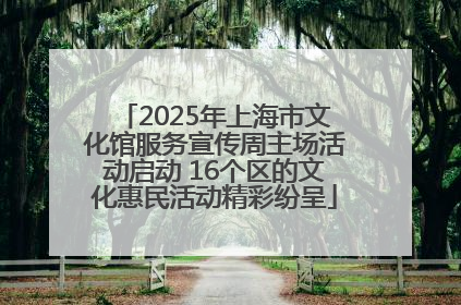 2025年上海市文化馆服务宣传周主场活动启动 16个区的文化惠民活动精彩纷呈