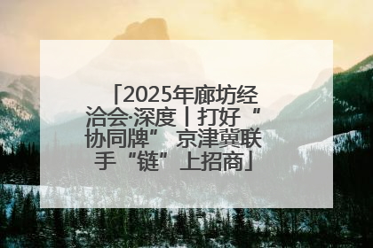 2025年廊坊经洽会·深度丨打好“协同牌” 京津冀联手“链”上招商