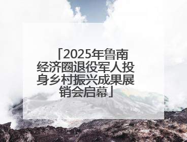 2025年鲁南经济圈退役军人投身乡村振兴成果展销会启幕
