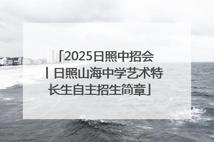 2025日照中招会丨日照山海中学艺术特长生自主招生简章