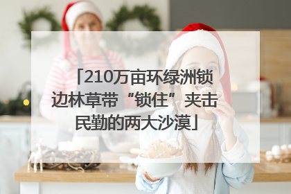 210万亩环绿洲锁边林草带“锁住”夹击民勤的两大沙漠