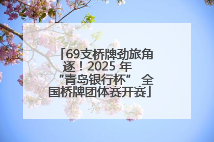 69支桥牌劲旅角逐！2025 年 “青岛银行杯” 全国桥牌团体赛开赛