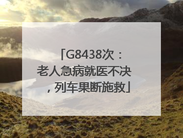 G8438次：老人急病就医不决，列车果断施救